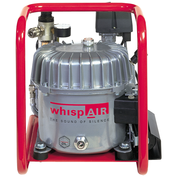 Whispair kompressor CW 50/4 AL Effekt:  0,35/0,50 kW/hp Arbetstid: 50 %Kapacitet:50l /minl/min: 32 Nl/minTankrymd: 3,5 l Ljudnivå: 40 dB/AMax. tryck: 8/120 bar/psiStorlek: 30×37×34 cmVikt: 19 kg